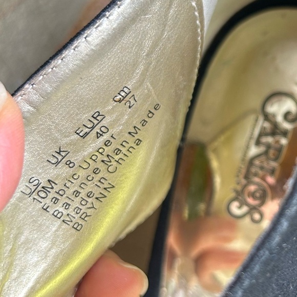 Carlos by Carlos Santana Brynn Black platform wedge sandal w/back zip Sz-10.  P - Picture 6 of 10